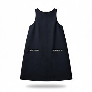 Zara Black Jeweled Sleeveless Dress girl size 10 NWOT